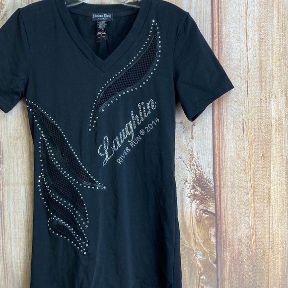 💙Platinum Plus Laughlin River Run @2014 Black Tee Size M - Picture 3 of 8